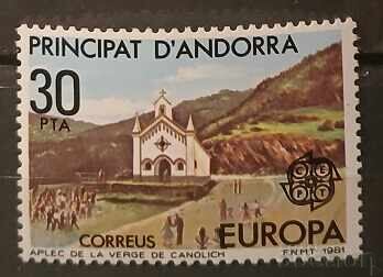 Spania Andorra 1981 Europa CEPT Clădiri MNH