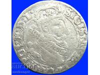 Poland 6 groszy (Szestak) 1624 Sigismund III Vase silver - rare