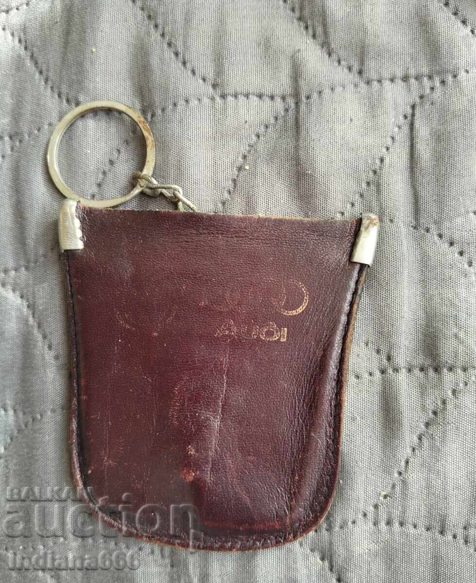 Husă vintage din piele pentru chei