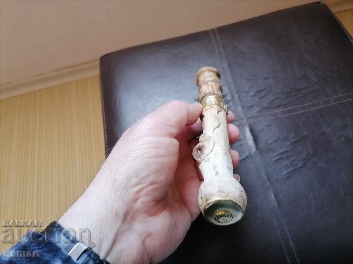 Vechi cuțit cu mâner din bronz sculptat - 5