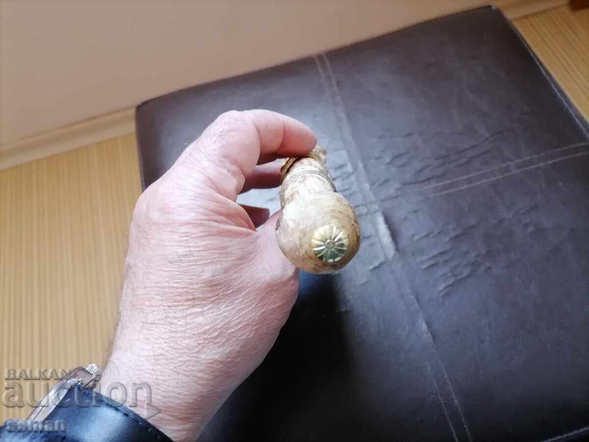 Vechi cuțit cu mâner din bronz sculptat - 6