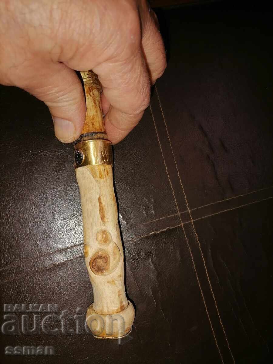 Vechi cuțit cu mâner din bronz sculptat - 7