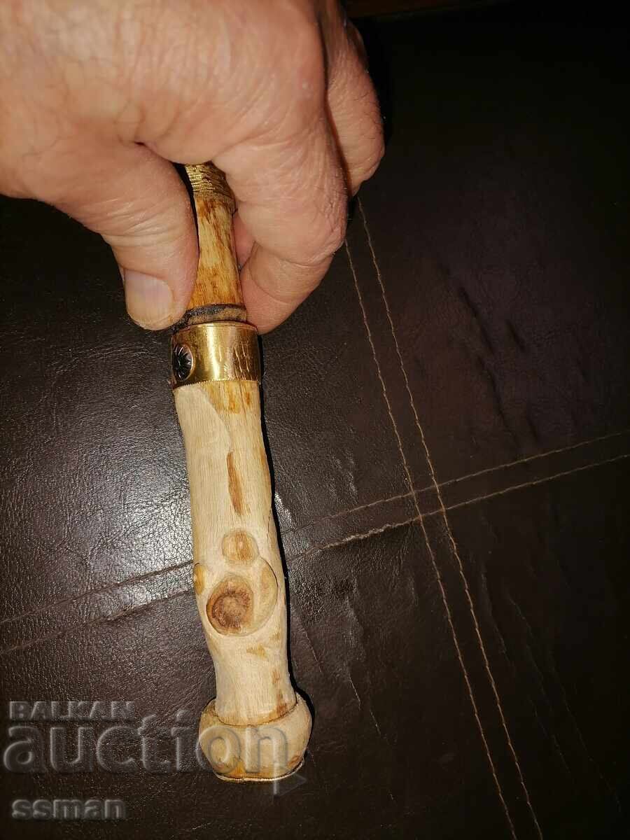Vechi cuțit cu mâner din bronz sculptat - 7