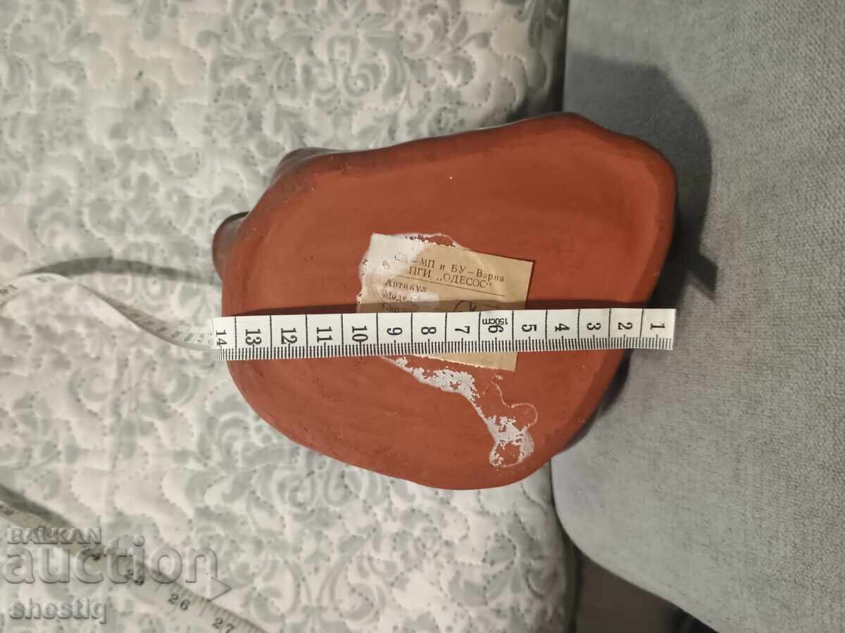 Statuetă SOC "Urs cu ceaun" - ceramică vintage, ca nouă - 6