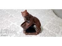 Statuetă SOC "Urs cu ceaun" - ceramică vintage, ca nouă