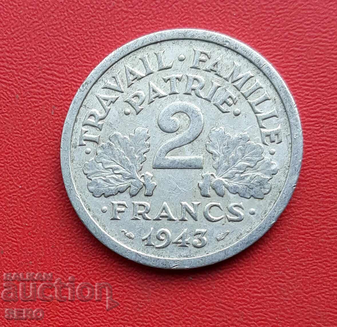 Franța/ocupația germană/-2 franci 1943
