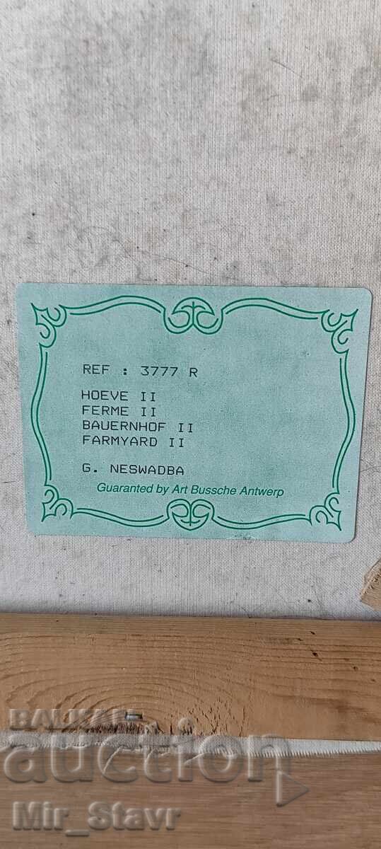 Livrarea Tablou Original "Farmyard 2" (Curte rurală 2) - G.NESWADBA