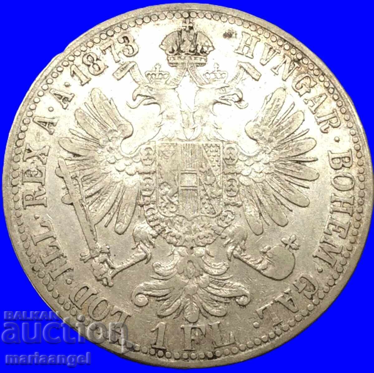 Livrarea Austria 1 Florin 1873 Franz Joseph argint - rar și scump Livrarea Austria 1 Florin 1873 Franz Joseph argint - rar și scump