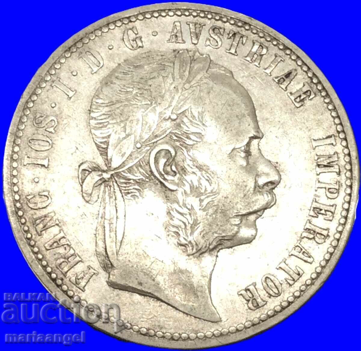 Austria 1 Florin 1873 Franz Joseph argint - rar și scump - 7 Austria 1 Florin 1873 Franz Joseph argint - rar și scump - 7