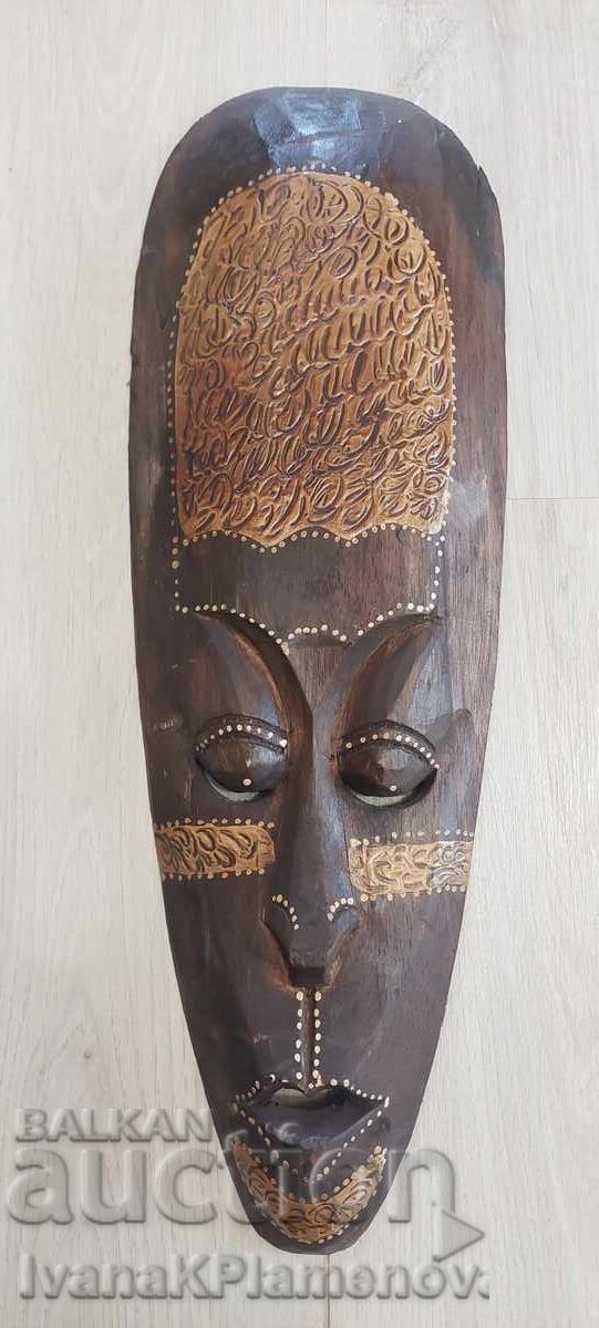 Masca sculptată în lemn Africa pentru cunoscători 50cm