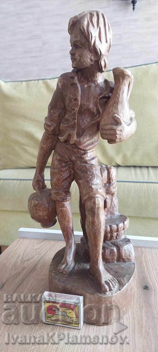 Sculptură în lemn pentru cunoscători, înălțime 40cm - 7