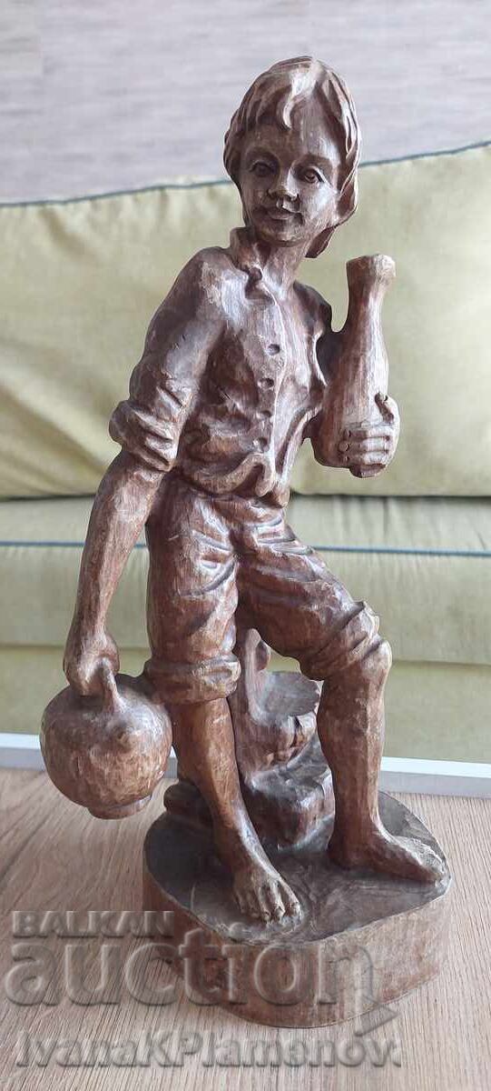 Sculptură în lemn pentru cunoscători, înălțime 40cm