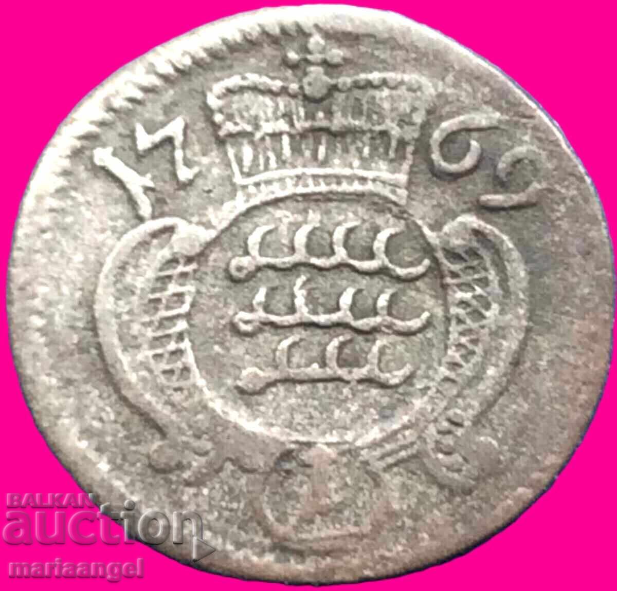 1 kreĭtser 1769 Germania Württemberg Karl Eugen rar