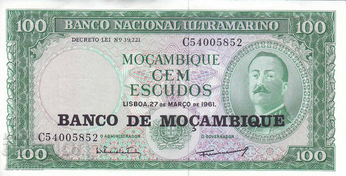 dioman - MOZAMBIC - 100 ESCUDOS - 1961 - AU
