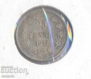 Finlanda 25 penia 1917, argint Finlanda 25 penia 1917, argint