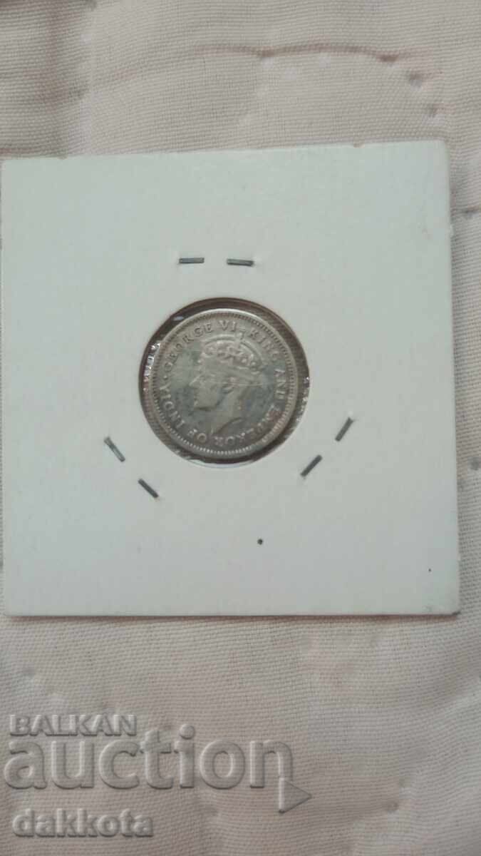 Britanic Guiana 4 pence 1943, argint, tiraj 240 mii cu preț € 20.00 | 39.12 BGN