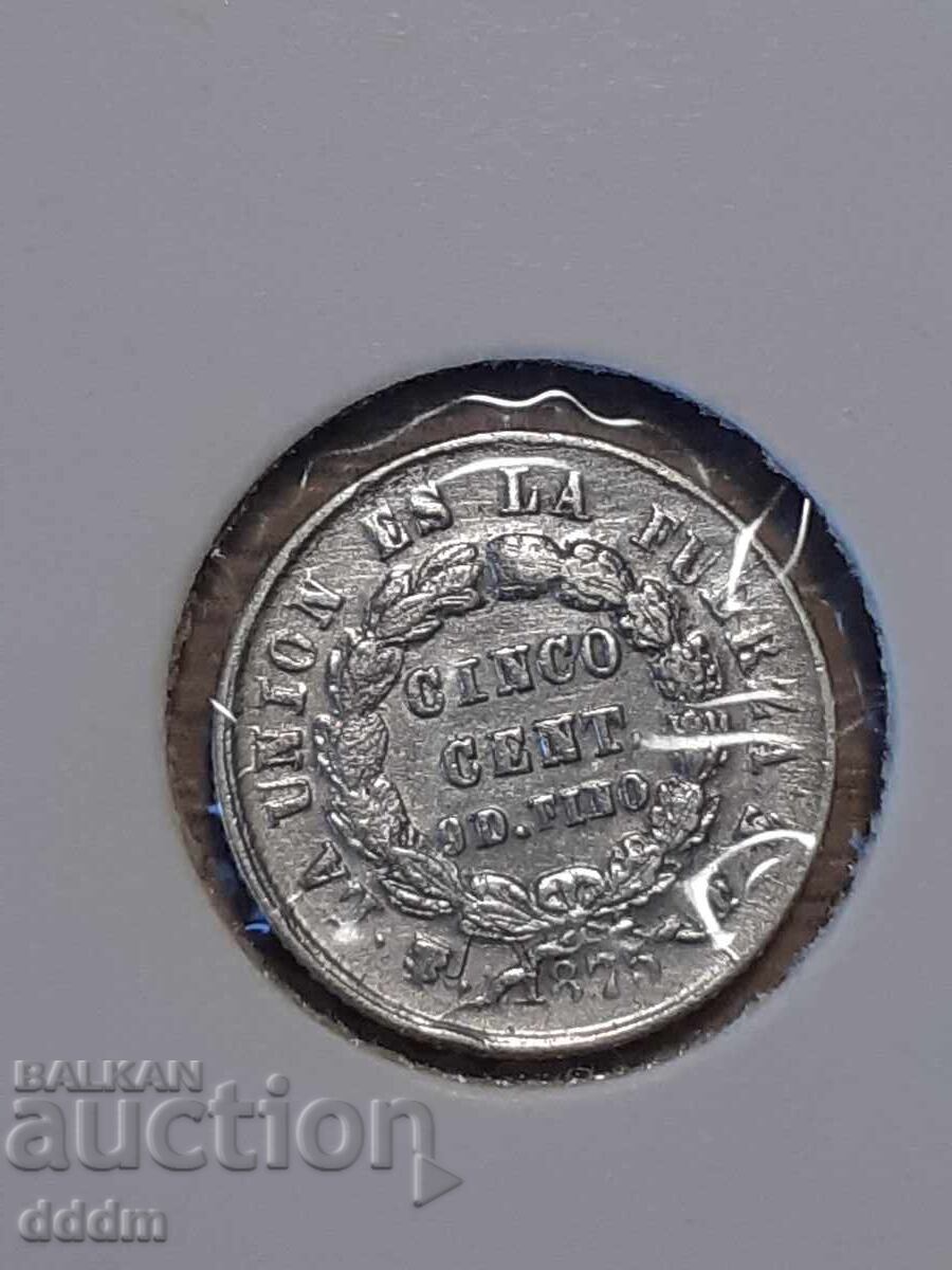 5 centavos Bolivia - 1875