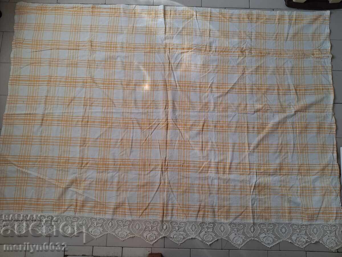 Cearșaf vechi țesut manual cu dantelă Kenar anii '20 cu preț € 76.69 | 149.99 BGN