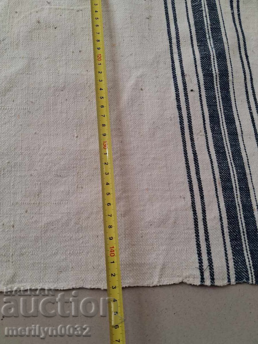 Cearșaf vechi țesut manual, fără dantelă, anii '30 - 5 Cearșaf vechi țesut manual, fără dantelă, anii '30 - 5