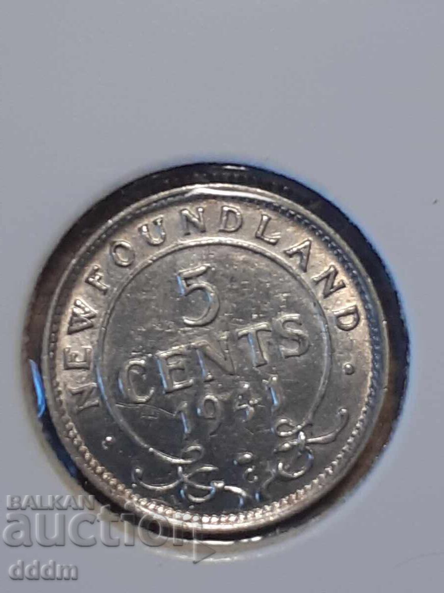 5 σεντς Νιουφάουντλαντ 1941 5 σεντς Νιουφάουντλαντ 1941