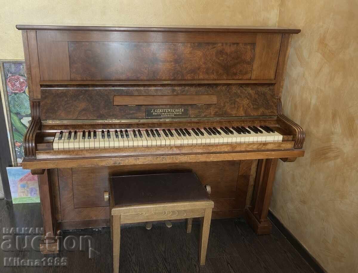 Antichitate pian german J. Gerstenberger – lemn masiv, din