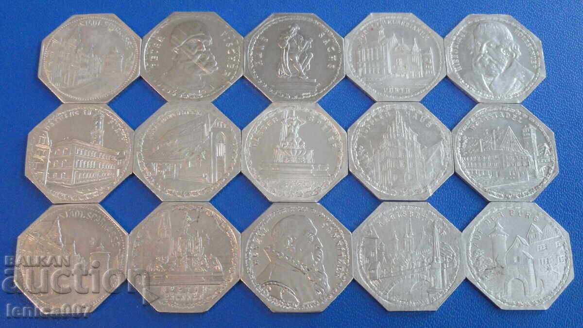 Germania (orașul Nürnberg) 1919 - 20 pfennig (notgeld) 15 buc - 5