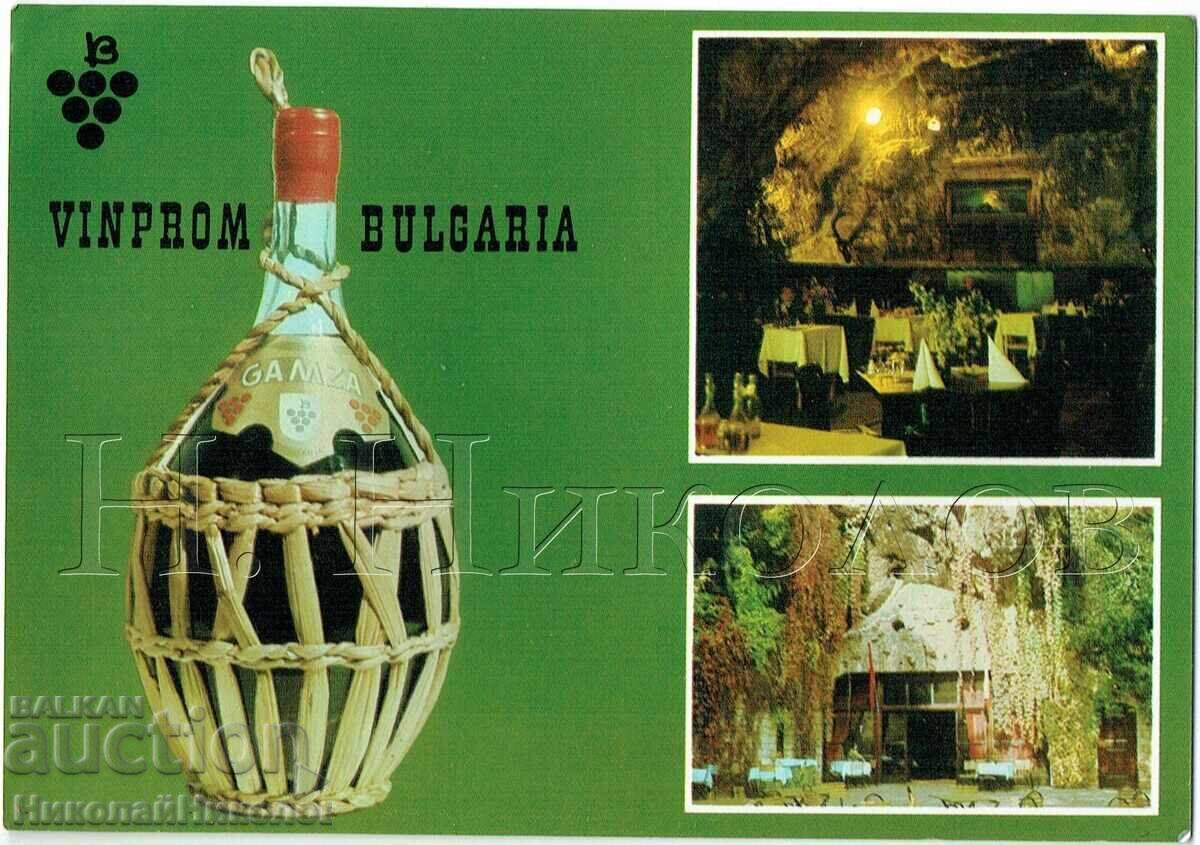 VECHIU CARTE POȘTALĂ PUBLICITARĂ VIN GÂMZA VINPROM J357