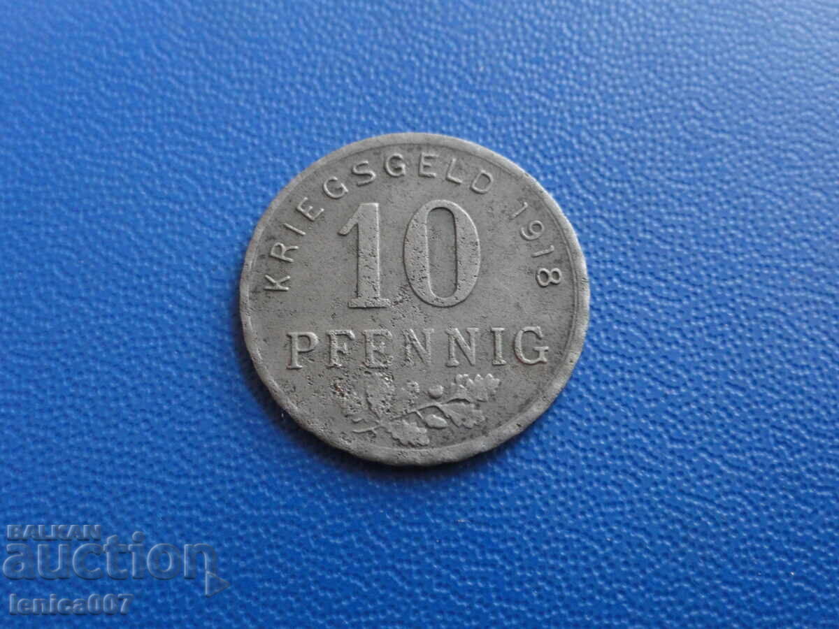 Germania 1918 - 10 pfennig "Regiunea Bochum, Gelsenkirchen și - 6