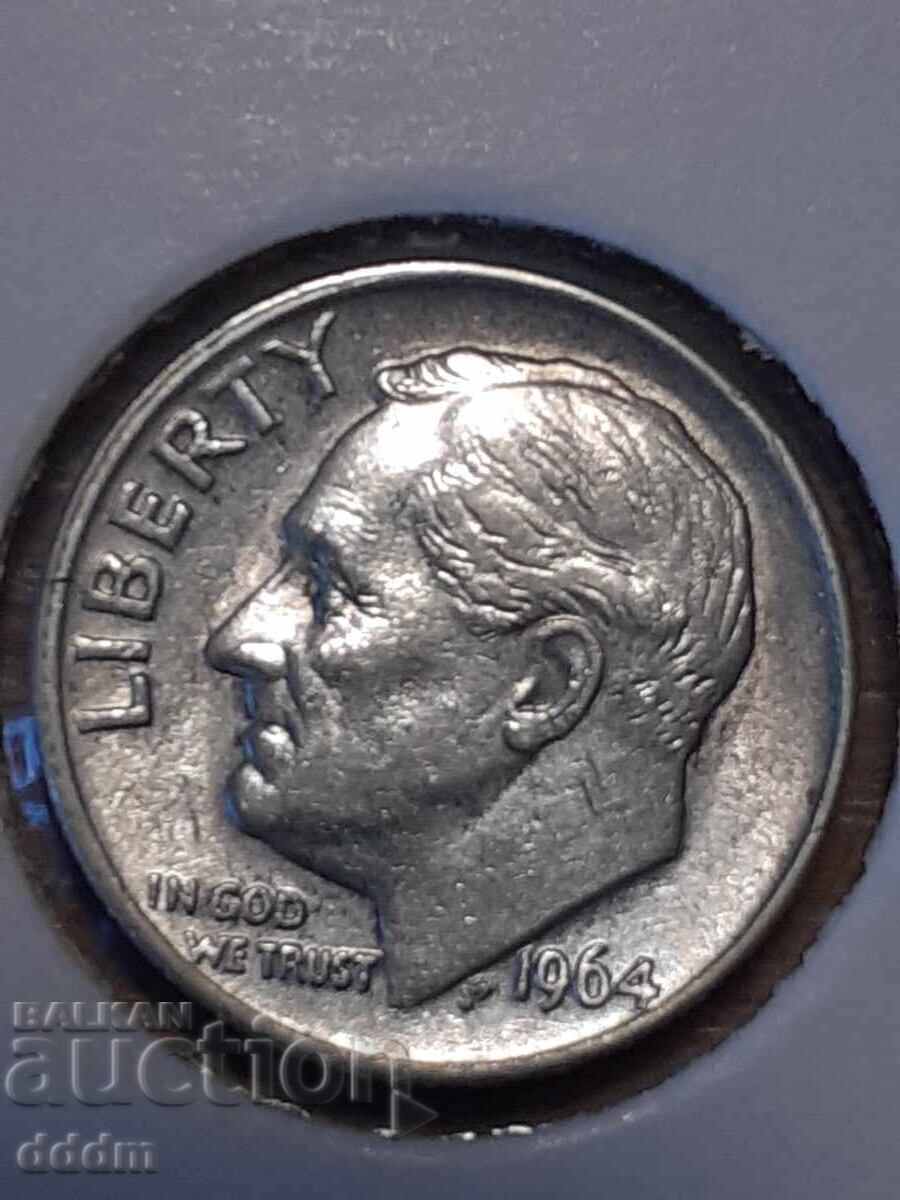 10 cenți, 1 dime 1964 SUA