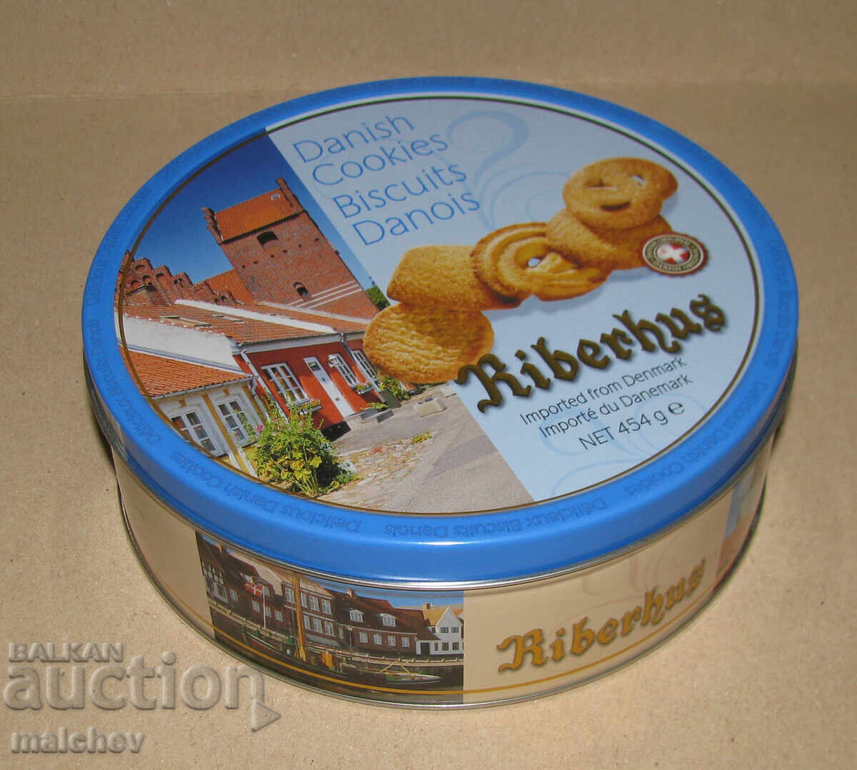 Μεταλλικό κουτί από δανέζικα μπισκότα 20 εκ., άριστο