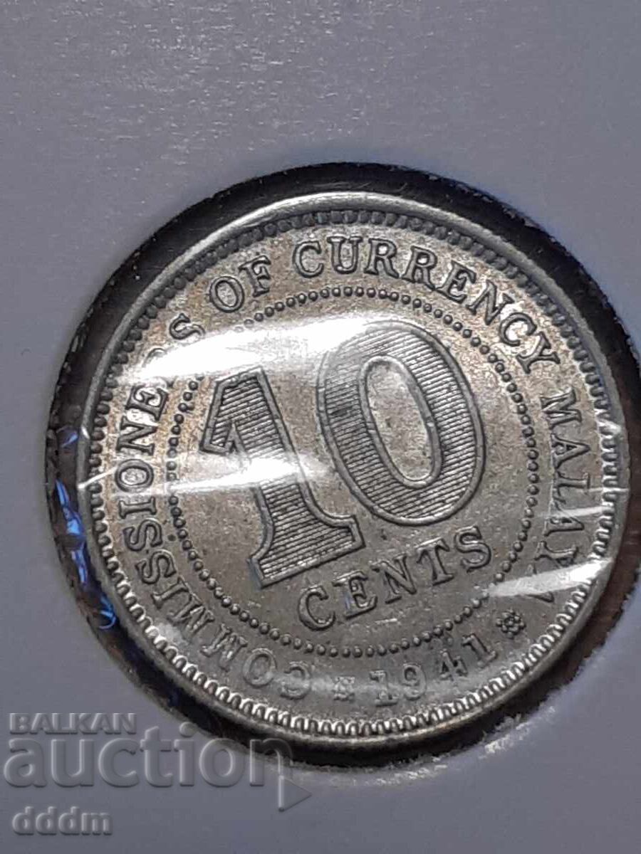 10 bani, 1941, Malaya