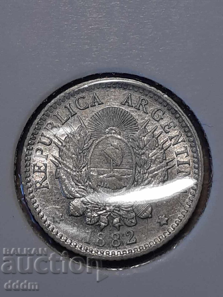 10 centesimi, 1882 Argentina cu preț € 25.00 | 48.90 BGN 10 centesimi, 1882 Argentina cu preț € 25.00 | 48.90 BGN