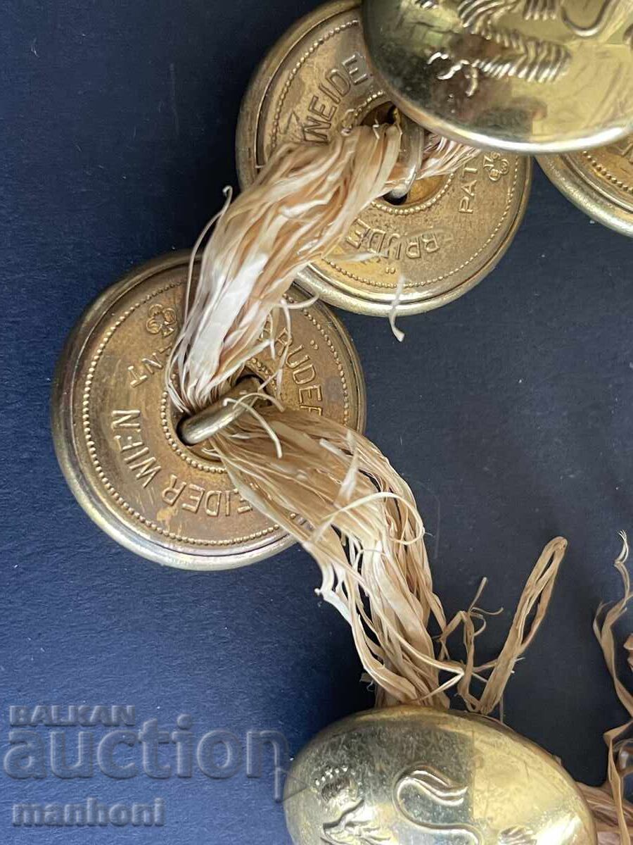 Licitație 6378 Principatul Bulgariei lot de 8 nasturi mari de paradă auriti