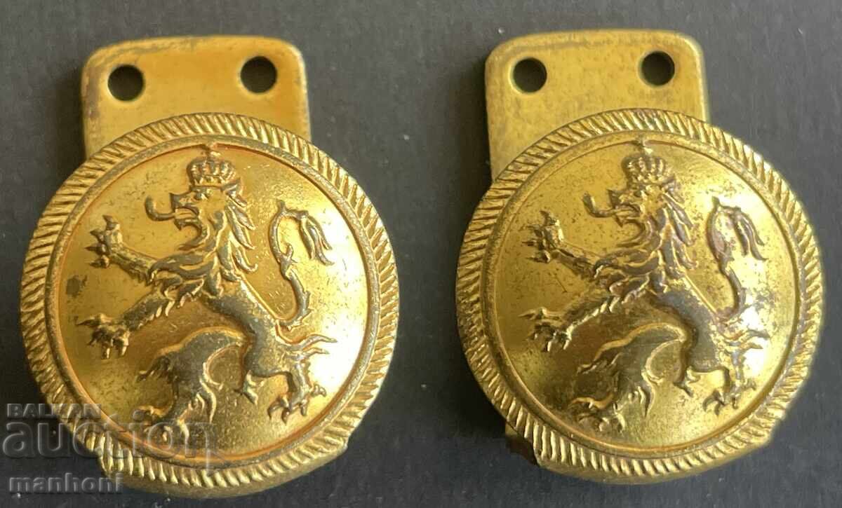 6379 Regatul Bulgariei set de două suporturi pentru centura uniformei