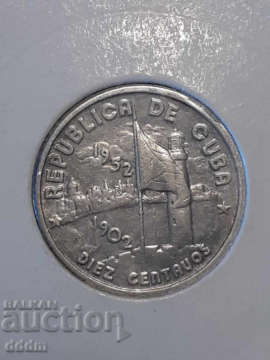 10 centavos 1952 Cuba