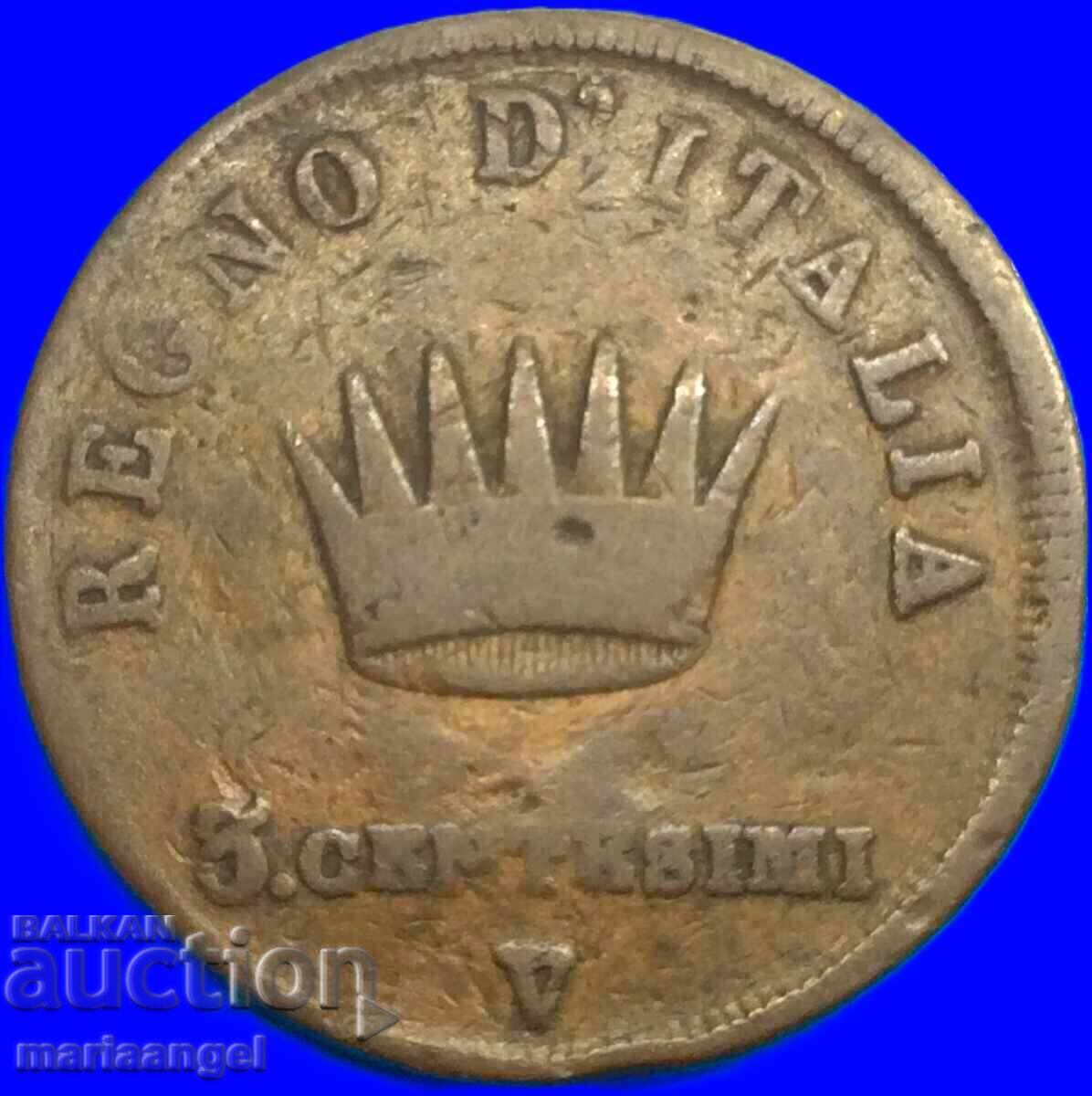 Napoleon 3 centesimo 1808 V - Veneția Lombardia - 7