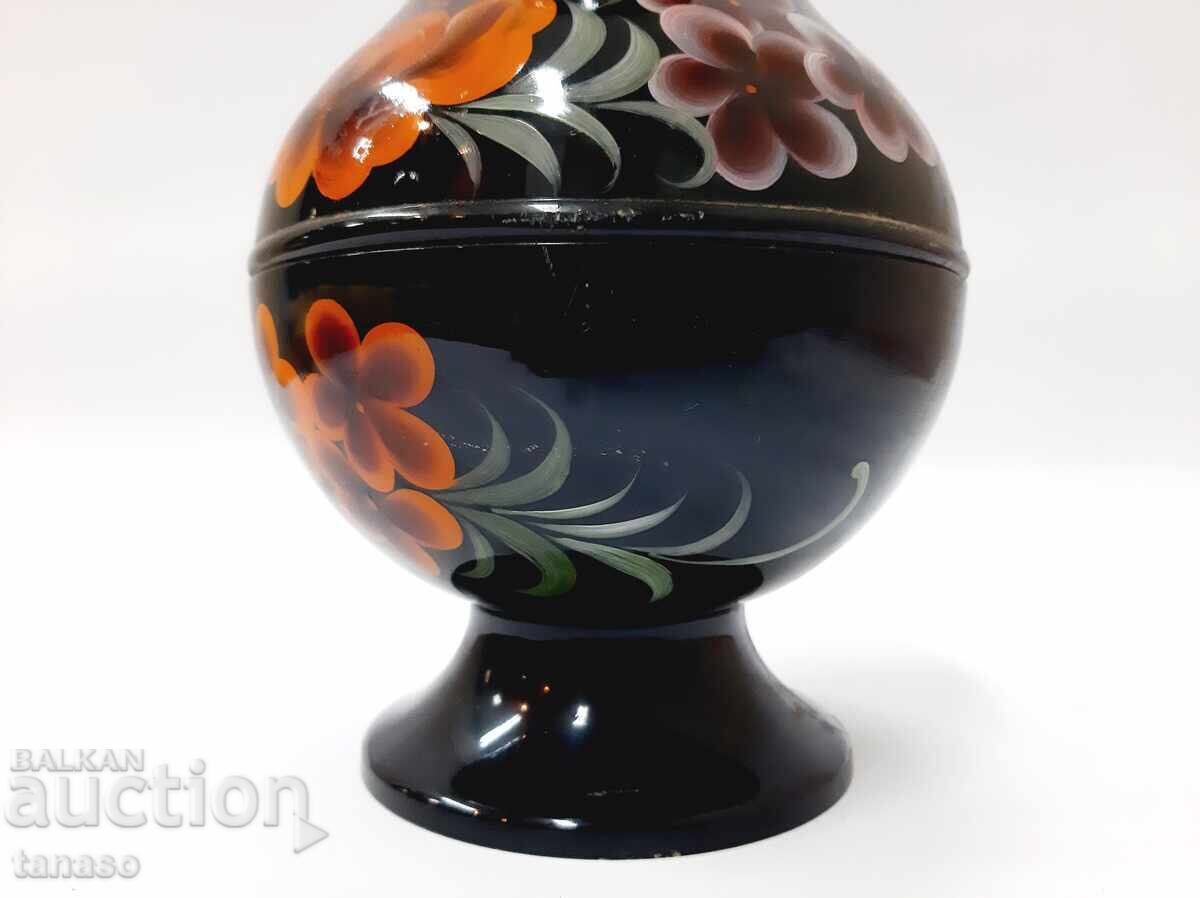 Veche vază metalică emailată (2.3) - 6