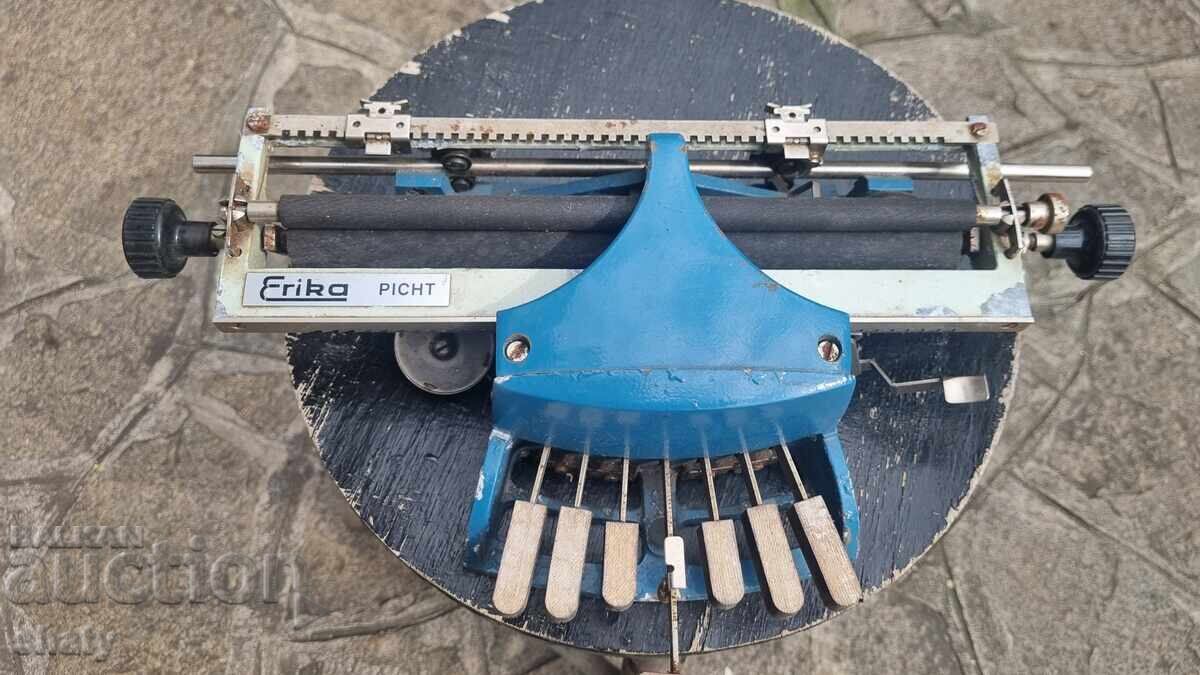 Delivery of Braille typewriter. Writing machine for the blind