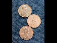 SUA, 1 cent - 3 buc. ani diferiți