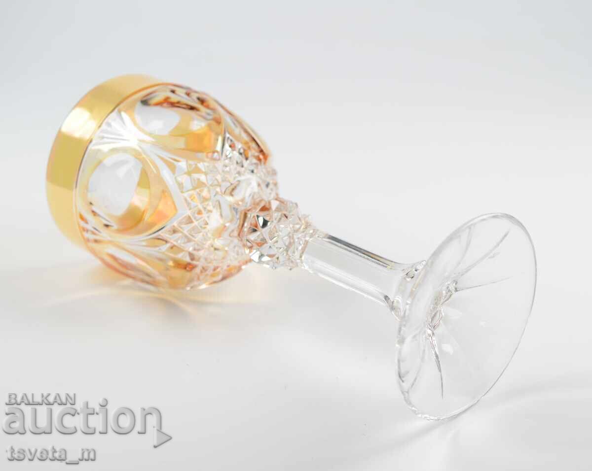 Βίντατζ ποτήρι κρασιού χειροποίητο κομμένο κρύσταλλο Γερμανία - 5 Βίντατζ ποτήρι κρασιού χειροποίητο κομμένο κρύσταλλο Γερμανία - 5