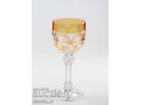 Pocal vintage cristal tăiat manual Germania