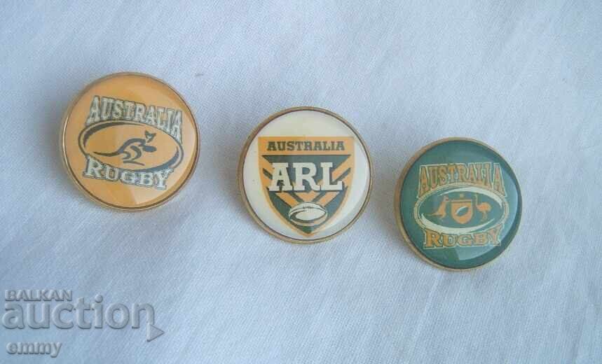 Insignă sport - Federația de Rugby a Australiei - 3 bucăți cu preț € 2.50 | 4.89 BGN