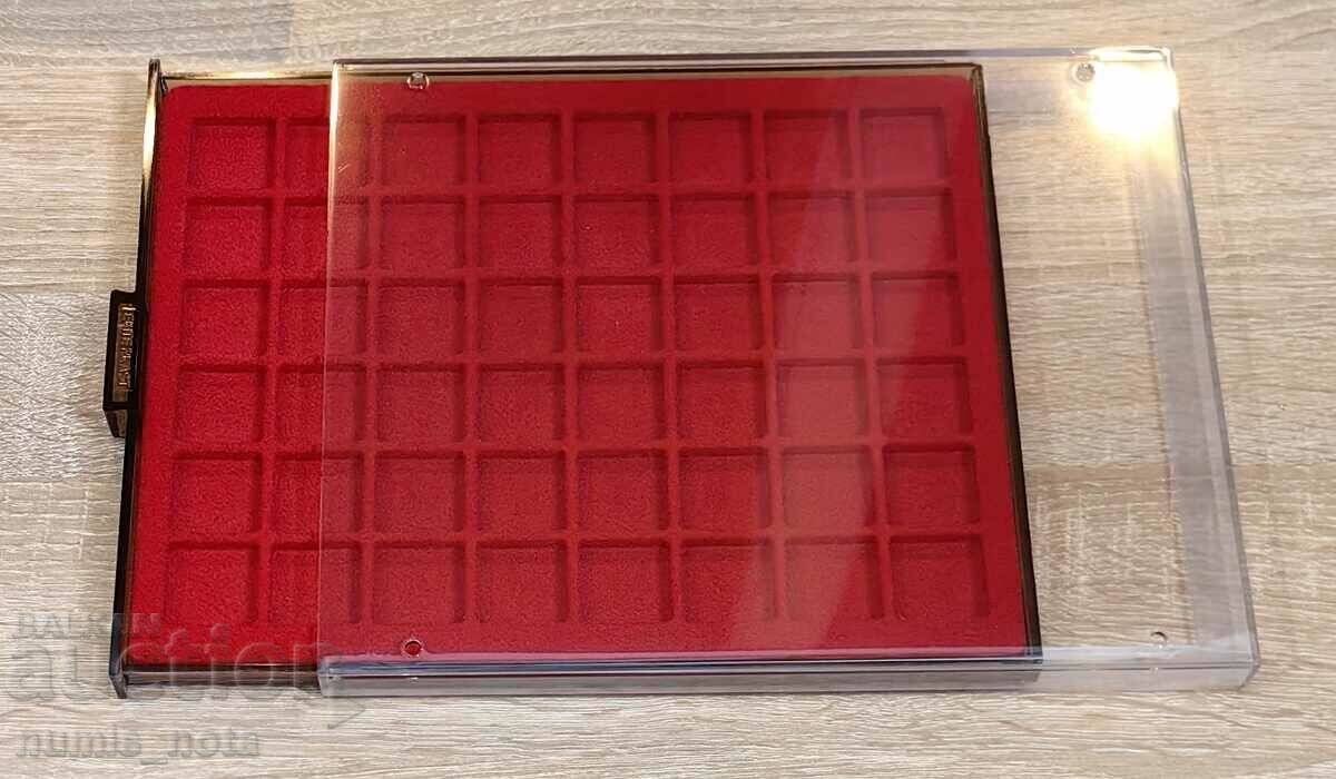 coin boards with protective cover - 48 slots x 30 mm. /c