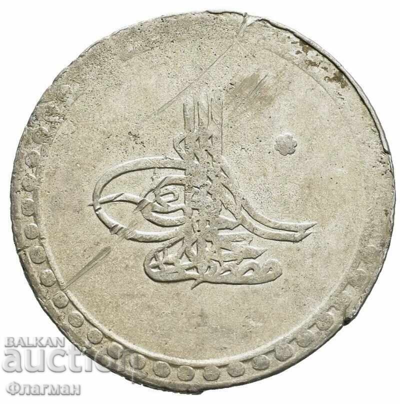 Turcia 1 Kuruș 1171/4 AH Mustafa III cu preț € 160.00 | 312.93 BGN Turcia 1 Kuruș 1171/4 AH Mustafa III cu preț € 160.00 | 312.93 BGN