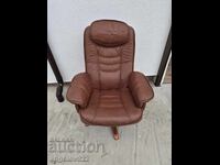 Fotoliu cu opțiune de somn din piele naturală!!!