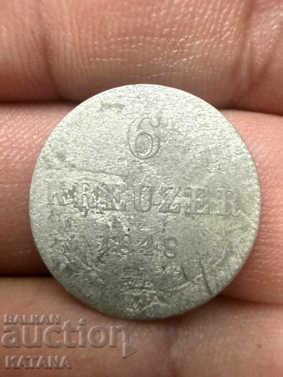 6 Kreuzer 1848 6 Kreuzer 1848