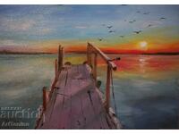 Oil painting - Sunset - Seascape - A. Yordanov