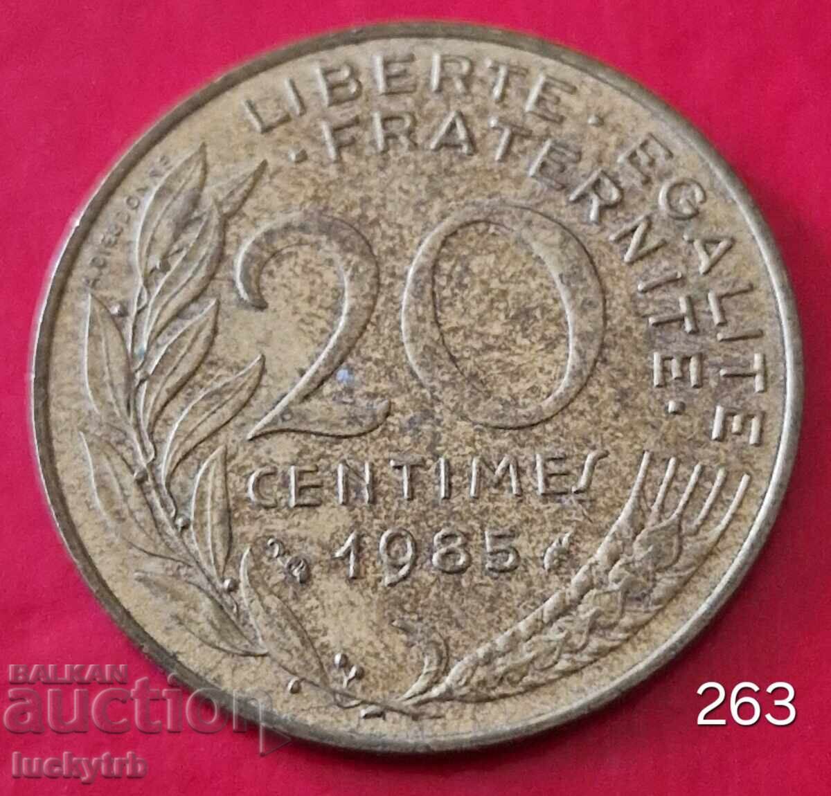 20 сантима 1985 - Франция