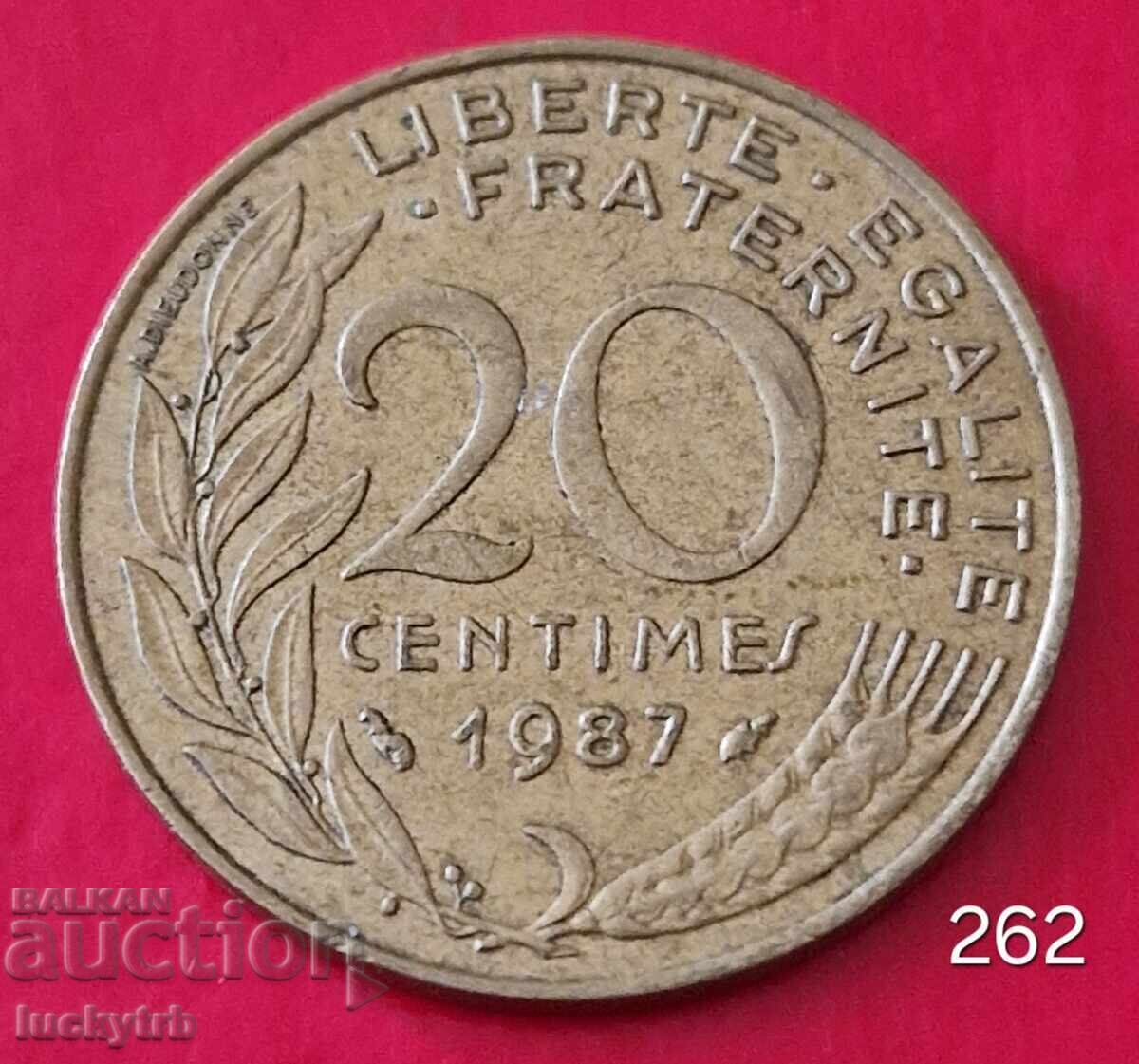 20 сантима 1987 - Франция