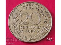 20 сантима 1987 - Франция